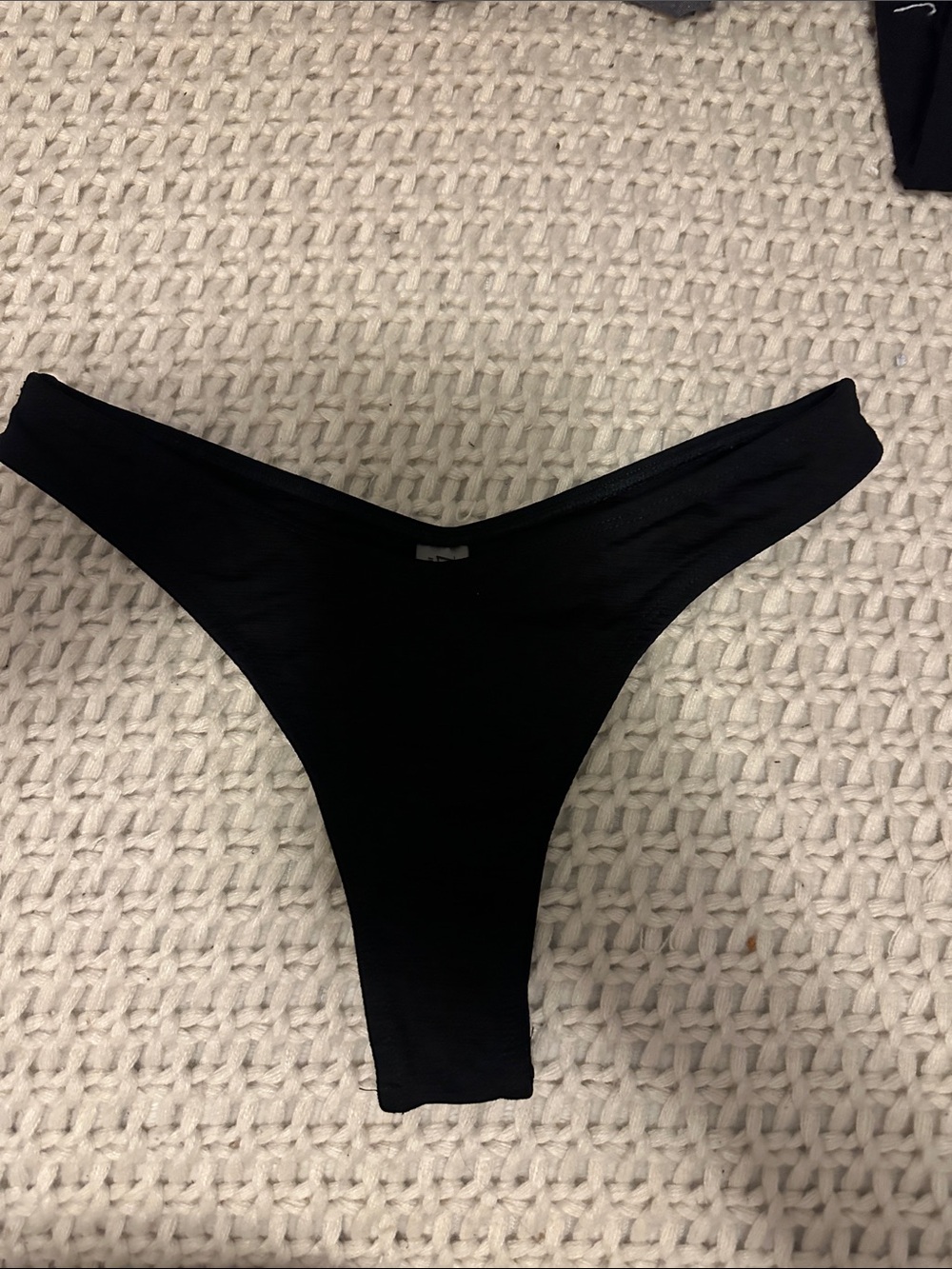 Black Women's Swim Bikini Bottom - Classic High-Cut